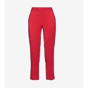 Space Simona Corsellini Womens Red Slim Fit Tapered Leg Pants Size UK 44 Italy